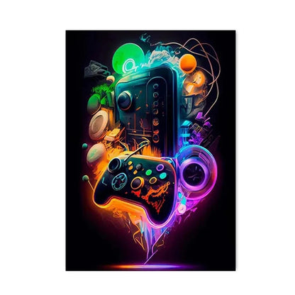 Game Room Decor Pop Art Posters and Prints Wall Art Canvas