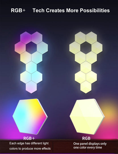 Hexagon RGB Wall Panel Neon Light Quantum Lamp