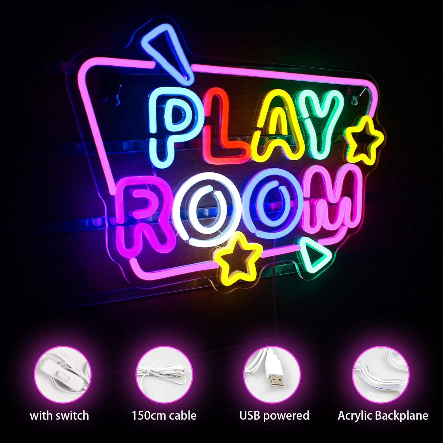 Neon Sign LED Wall Decor for Game Room