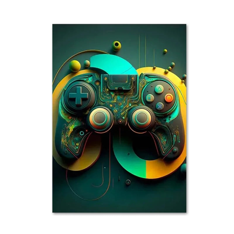 Game Room Decor Pop Art Posters and Prints Wall Art Canvas