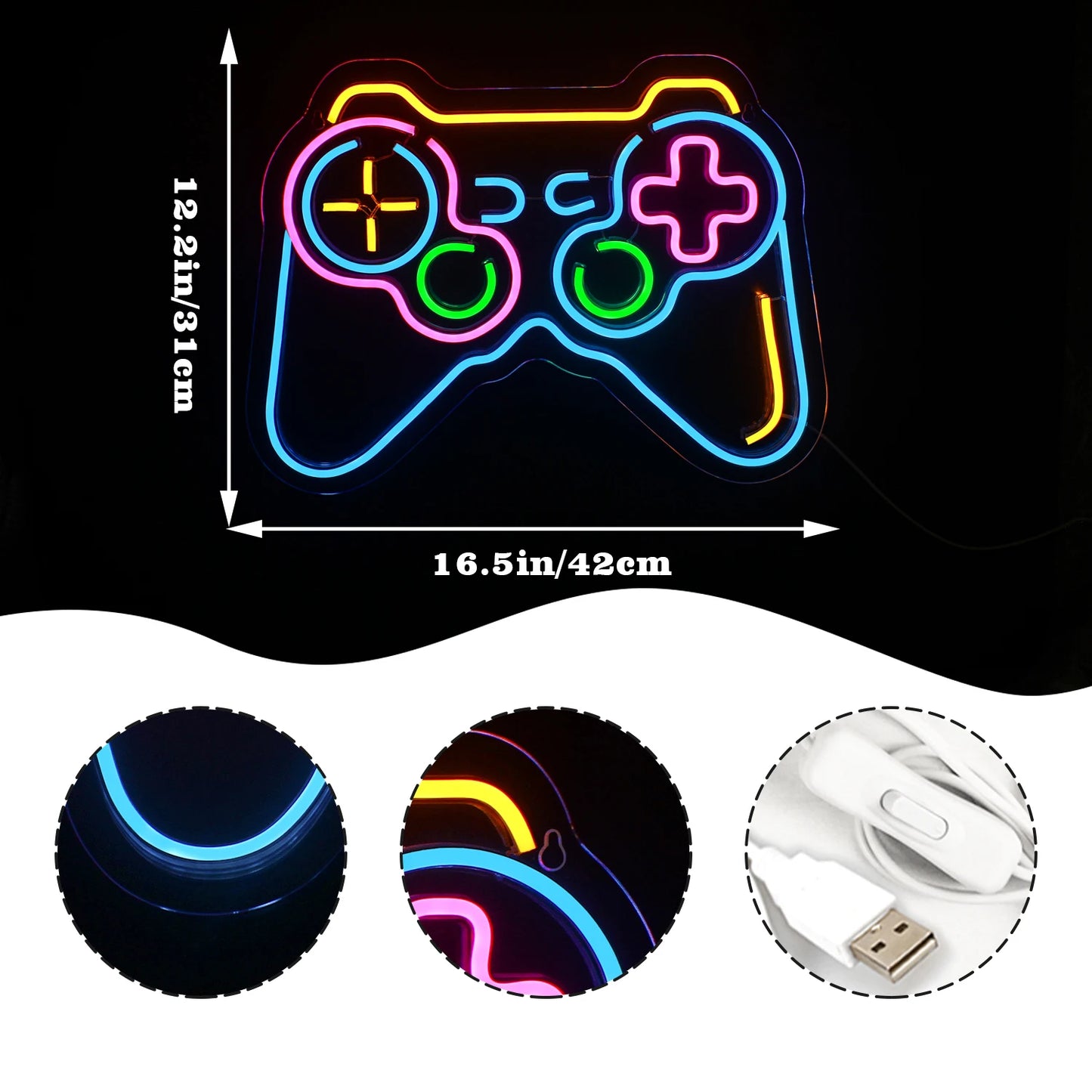 Neon Sign LED Wall Decor for Game Room