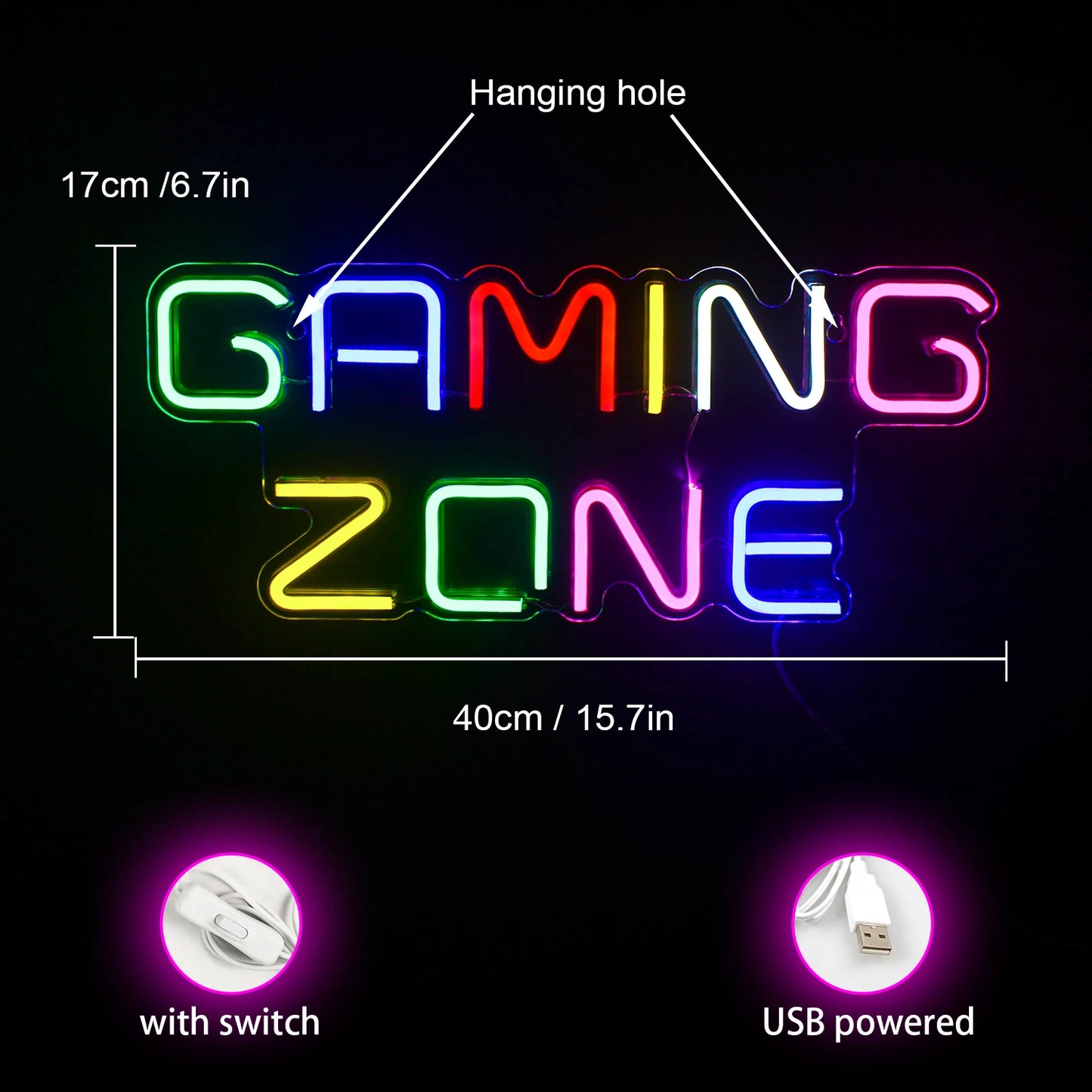 Neon Sign LED Wall Decor for Game Room