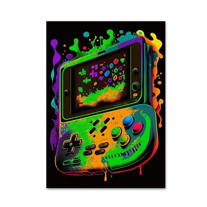 Game Room Decor Pop Art Posters and Prints Wall Art Canvas